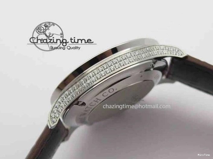 MIROTIME 0312 Unique Portuguese IW3714 Diam ZF V2 1:1 Best Edition Gray Dial On Brown Leather Strap A79350 (Slim Movement) 7250